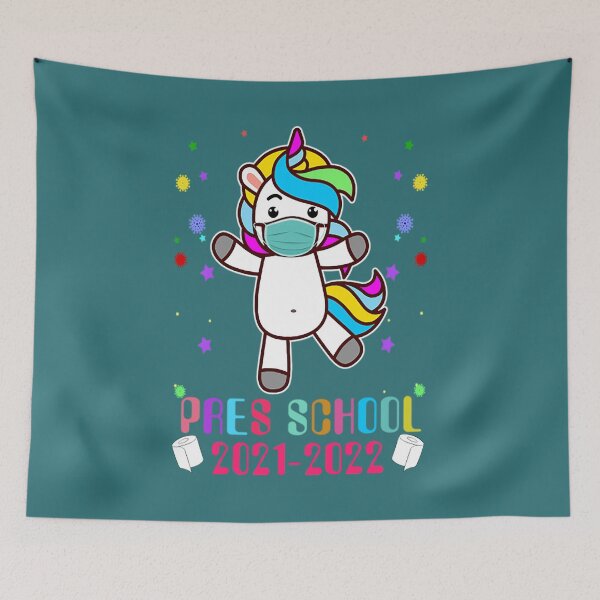 Item preview, Quarantine Unicorn Hello Preschool 2021 designed and sold by rusty-quill.