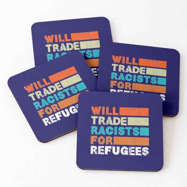 Item preview, will Trade Racists For Refugees Welcome Refugee designed and sold by rusty-quill.