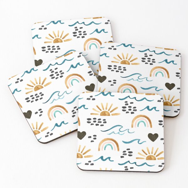 Item preview, Summer Vibes, Watercolor Rainbow, Sunshine, Beach Vibes, Boho Summer designed and sold by cateandrainn.