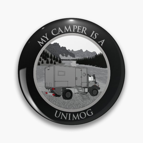 Artikelvorschau, Mein Wohnmobil ist ein Unimog, Rocky Mountains, grau entworfen und verkauft von CreaVisArt.