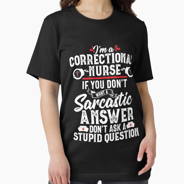 Vista previa del artículo con la obra «Sarcastic Correctional Nurse Gift RN Prison Nursing Medical», diseñado y vendido por Vlasdislaw.