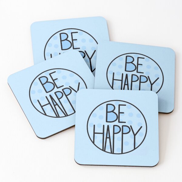 Item preview, Just Be Happy Positive Quote , Light Blue designed and sold by Barolina.