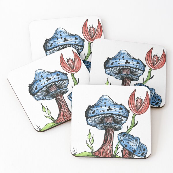 Item preview, Mushrooms and Fly Trap Illustration designed and sold by NikkofTime.