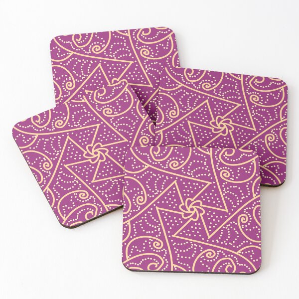 Item preview, Neo Art Deco magenta coral designed and sold by Chakraflowerdesign.