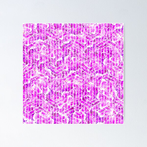 Item preview, Geo Blooms in Pink designed and sold by ZaraMartina.