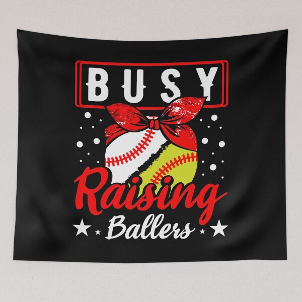 Item preview, Busy Raising Ballers Catcher Pitcher Softball Sport Baseball Home Run Hit Bat Field Team Swing Fielding Athlete designed and sold by shirti.