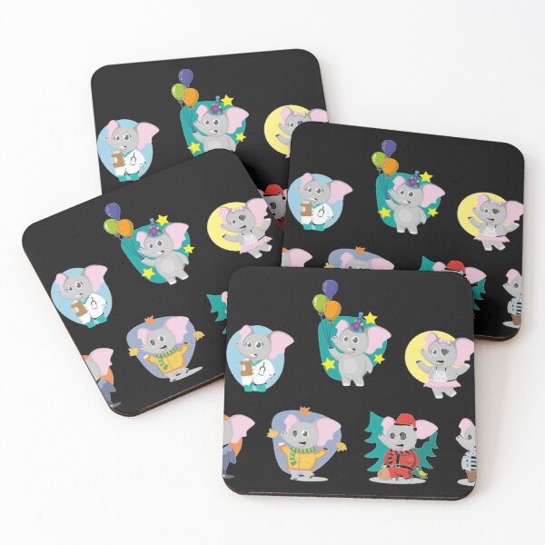Item preview, Kids print, colourful elephants designed and sold by thekidsprint.