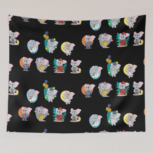 Item preview, Kids print, colourful elephants designed and sold by thekidsprint.