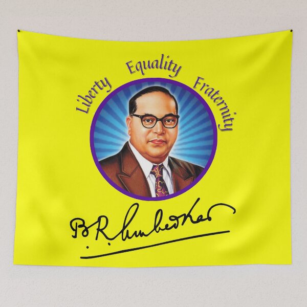 Item preview, Ambedkar - Liberty Equality Fraternity- yellow designed and sold by BarthasBasement.