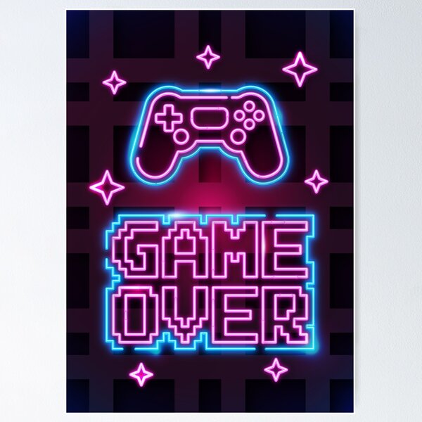 Item preview, Game Over Neon Sign designed and sold by Vectorheroes.
