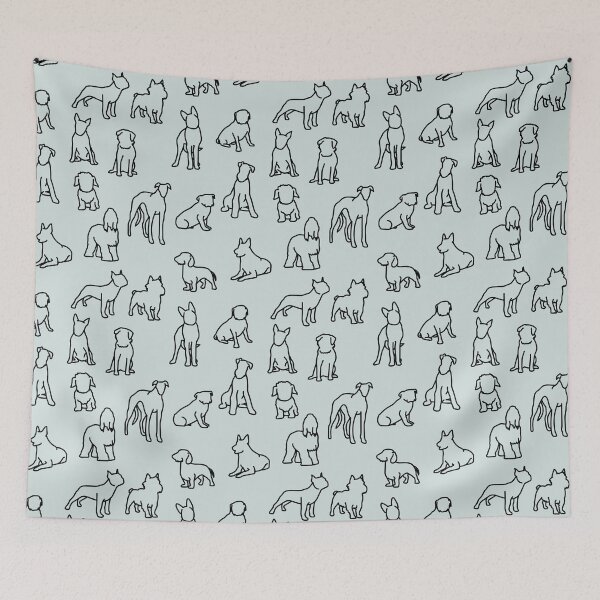 Item preview, Dog Breeds pattern background designed and sold by yompang.