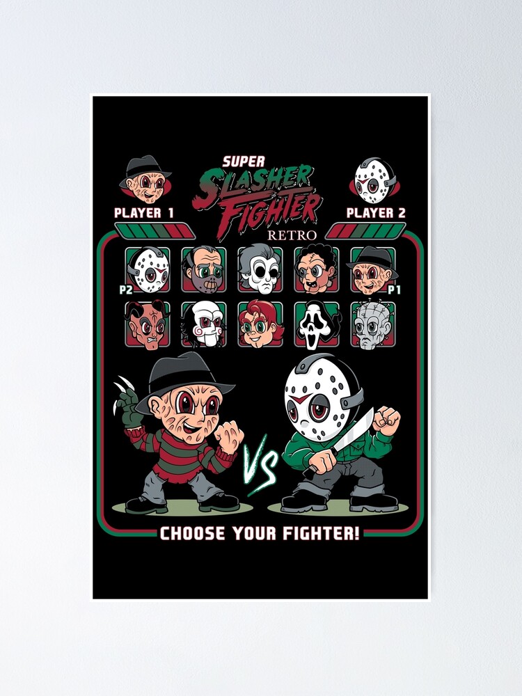 Super Slasher Fighter - Cartoon Chibi Style - Retro Video Game - Classic  Slasher Horror