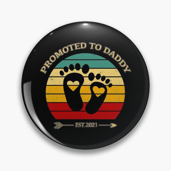 Item preview, Promoted to Daddy Est 2021 Cute Retro Sunset designed and sold by Holiday-Art.