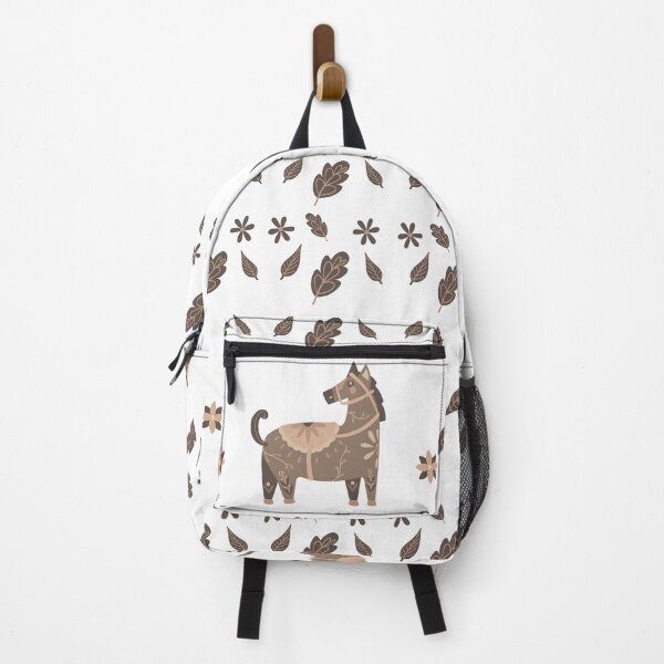 Item preview, Brown folklore horse pattern designed and sold by Dolyaz.