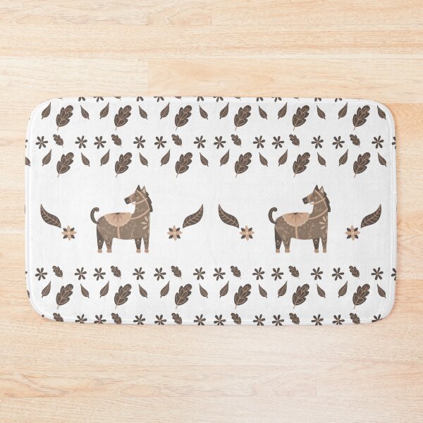 Item preview, Brown folklore horse pattern designed and sold by Dolyaz.