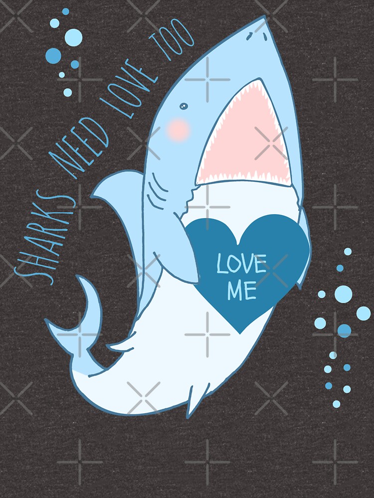 Thumbnail 7 of 7, Essential T-Shirt, sharks need love too designed and sold by FandomizedRose.