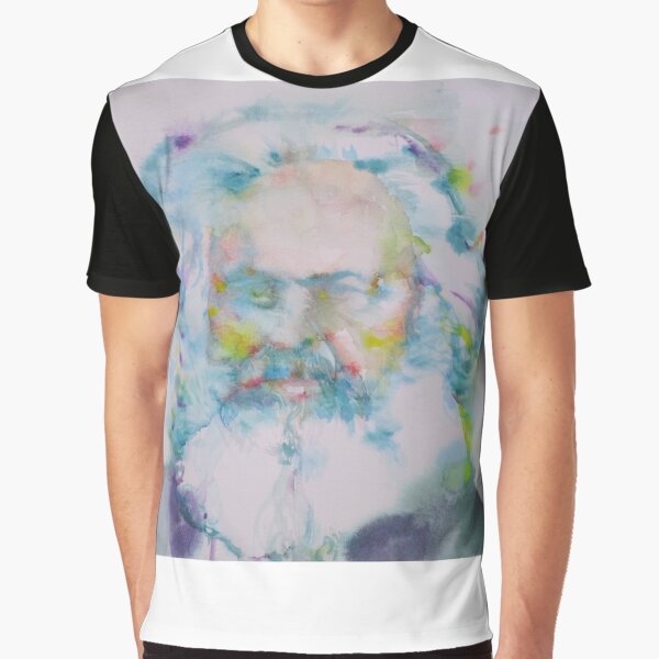 Vista previa del artículo con la obra «KARL MARX - retrato de acuarela», diseñado y vendido por lautir.