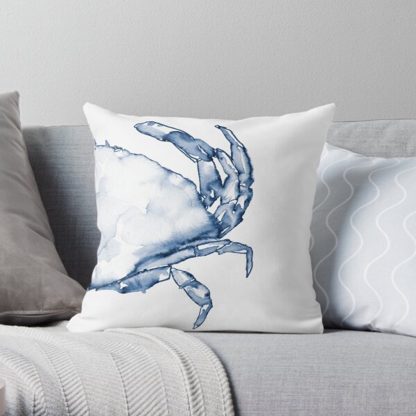 Designart 'White Waves Kissing Beach Sand' Seashore Throw Pillow