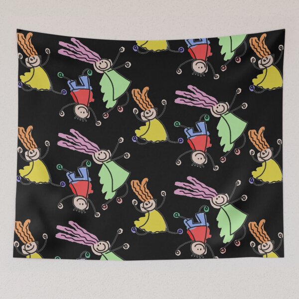 Item preview, Kids print, coloured kids playing designed and sold by thekidsprint.