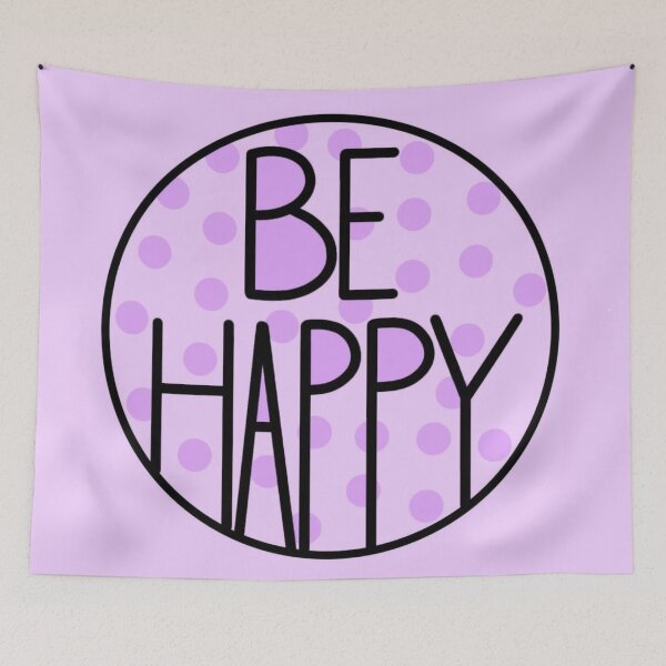 Item preview, Just Be Happy Positive Quote , Pastel Purple designed and sold by Barolina.