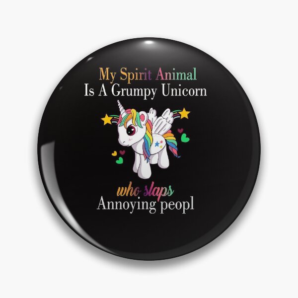 Item preview, My Spirit Animal Is A Grumpy Unicorn  designed and sold by lady-fiona.