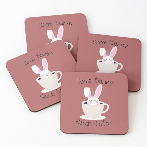 Item preview, Some Bunny Needs Coffee designed and sold by Shirt  Paradise Art ⭐⭐⭐⭐⭐.