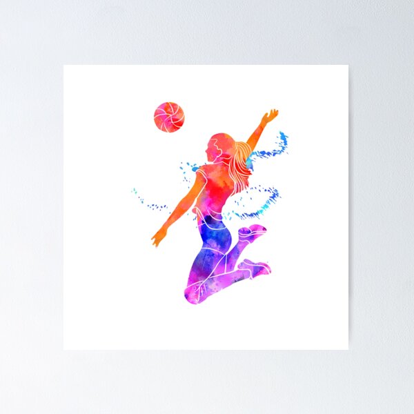 Volleyball Watercolor Posters for Sale