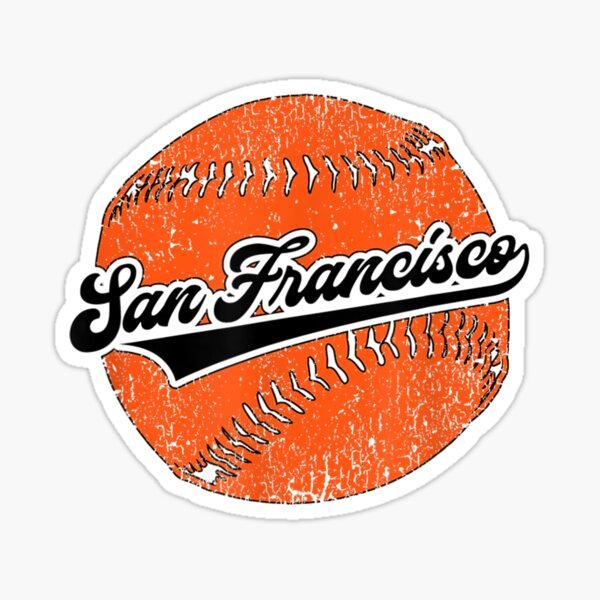 Vintage San Francisco Baseball Retro Distressed Giant Gift Sticker
