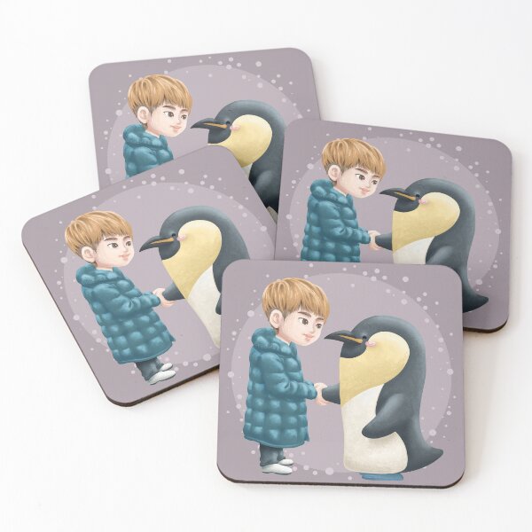 Item preview, Kim Seokjin Shake Hand with Penguin designed and sold by Khotekmei.