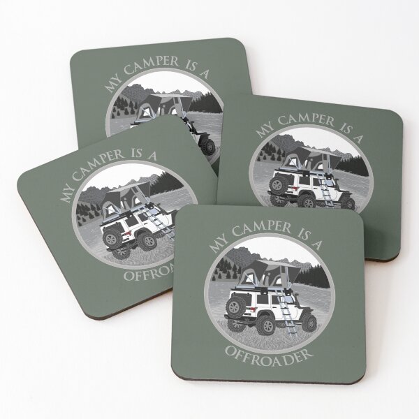 Item preview, My RV is an off-road vehicle, Rocky Mountains, gray designed and sold by CreaVisArt.