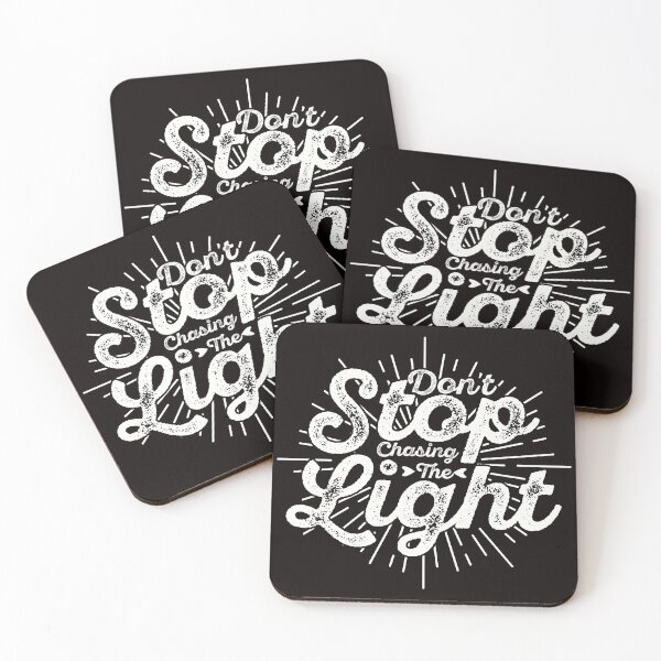 Item preview, Dont Stop Chasing The Light - Motivational Typography Art designed and sold by WolfSpiritCo.