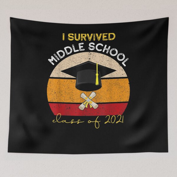 Item preview, Vintage I Survived Middle School Class Of 2021 Graduation Gift  designed and sold by rubysheila.