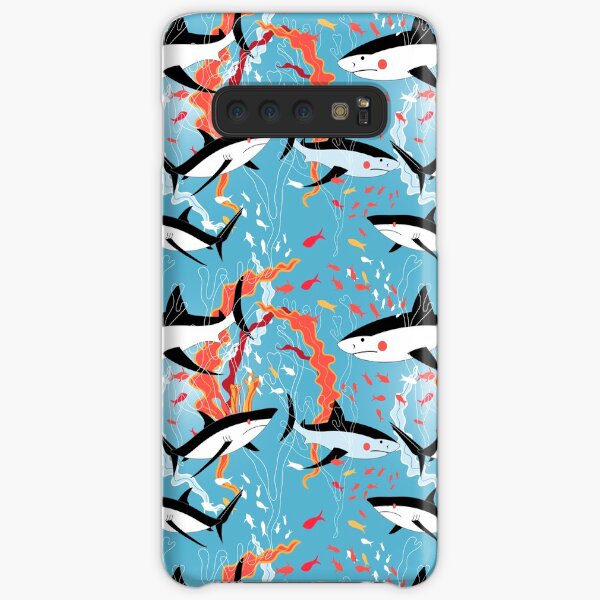 Graphic pattern of swimming sharks Samsung Galaxy Snap Case