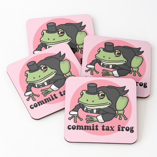 Item preview, Commit Tax Frog Sticker - Pink designed and sold by KatiaMart.