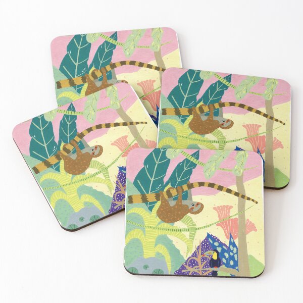Item preview, Sloth in jungles art print designed and sold by LisaMillArt.