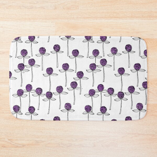 Item preview,  Tiny purple globe amaranths white background designed and sold by soisaowalak.
