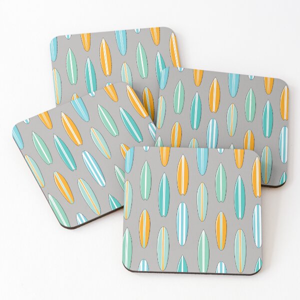 Item preview, Surf's Up - surfboard on grey beach designed and sold by littlearrow.