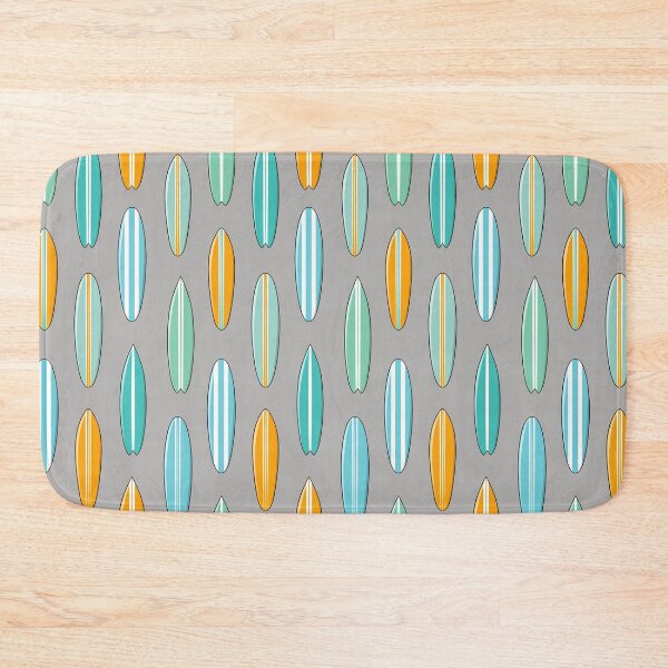 Item preview, Surf's Up - surfboard on grey beach designed and sold by littlearrow.