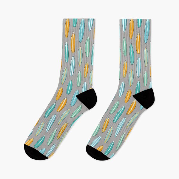 Item preview, Surf's Up - surfboard on grey beach designed and sold by littlearrow.