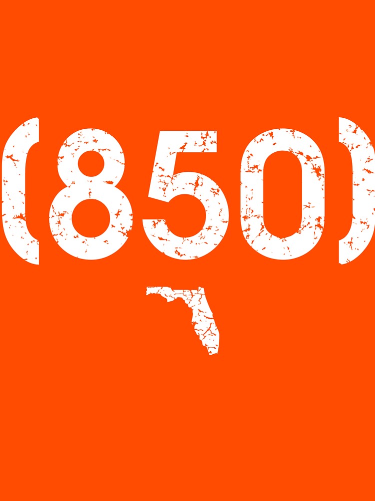 "Area Code 850 Florida" Tshirt by BearSquared Redbubble