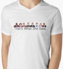 Camiseta de cuello en V La oficina
