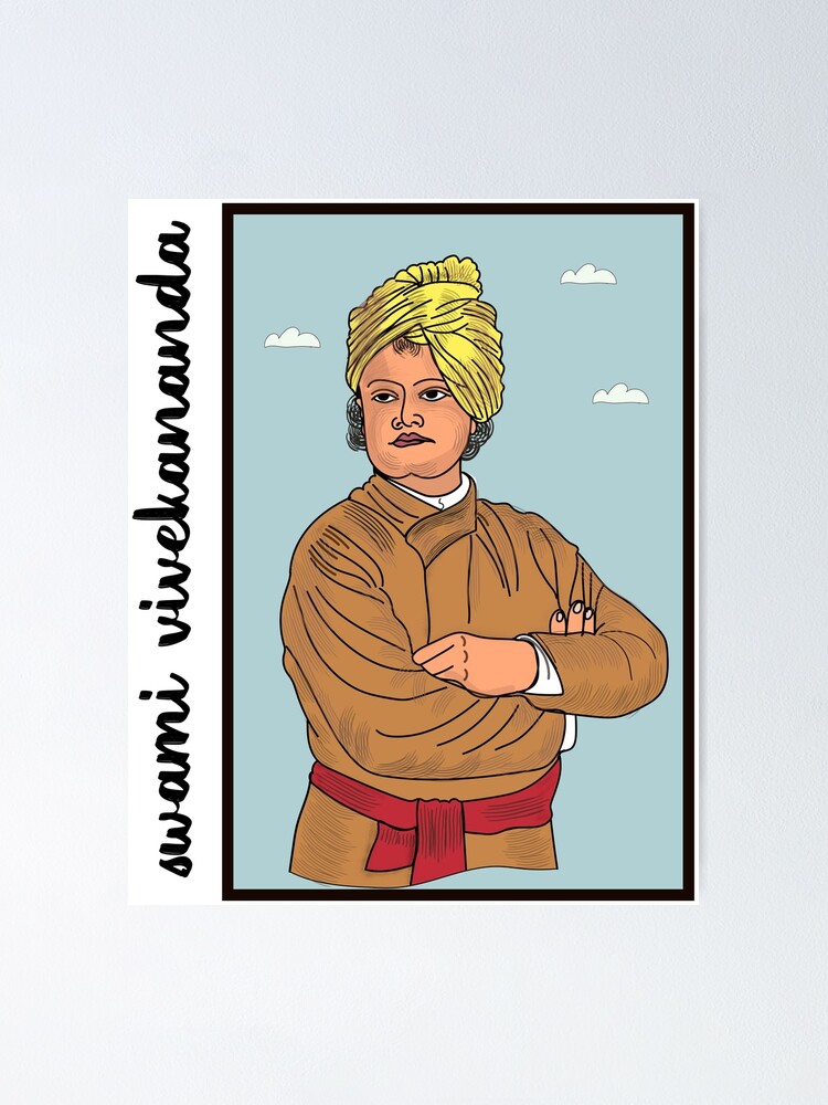 "swami vivekananda poster swami vivekananda illustration " Poster by