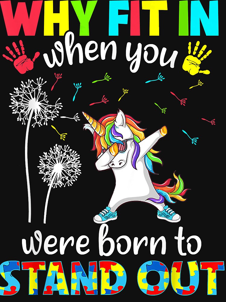 Discover Why Fit In When You Were Born To Stand Out Unicorn Autism Tank Top