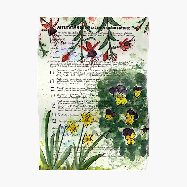 Lockdown Flowery Souvenir Poster