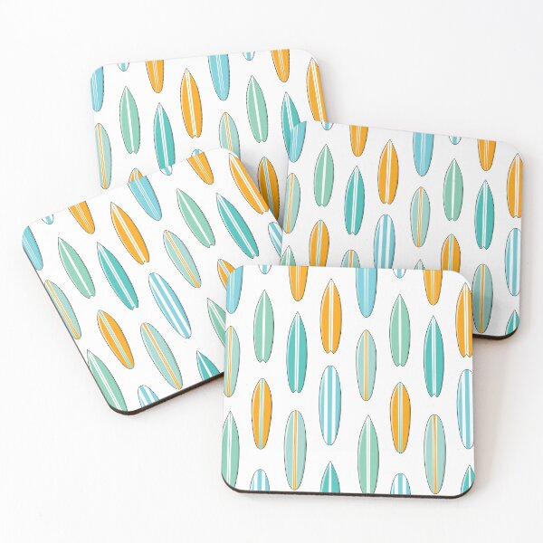 Item preview, Surf's Up - surfboard in teal and orange beach designed and sold by littlearrow.