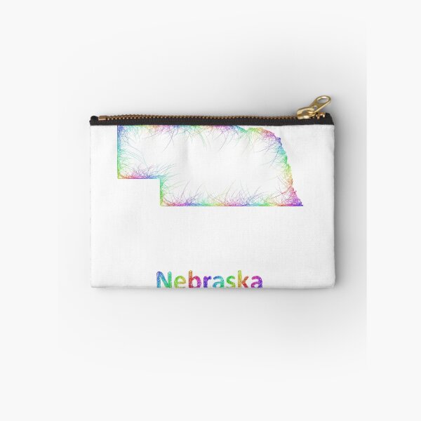 Item preview, Rainbow Nebraska map designed and sold by davidzydd.