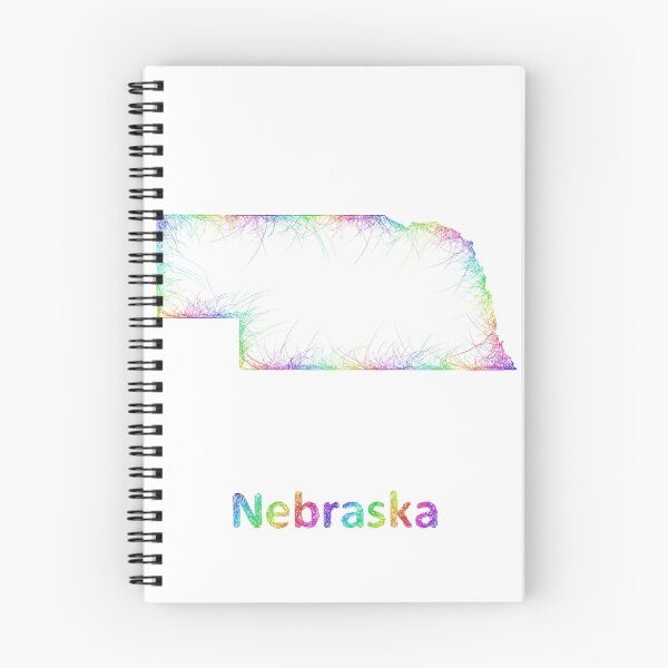 Item preview, Rainbow Nebraska map designed and sold by davidzydd.