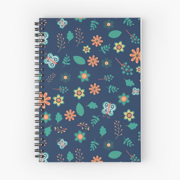Item preview, Retro Bohemian Flowers on blue background designed and sold by funnyasma.