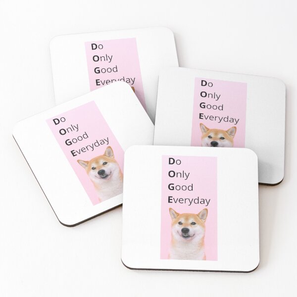 Item preview, Dogecoin | Do Only Good Everyday | Pink designed and sold by CS Cairo.