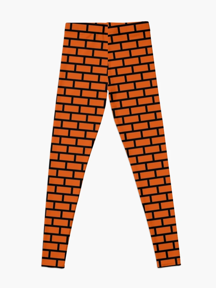 ORANGE AND BLACK CHECKERED LEGGINGS